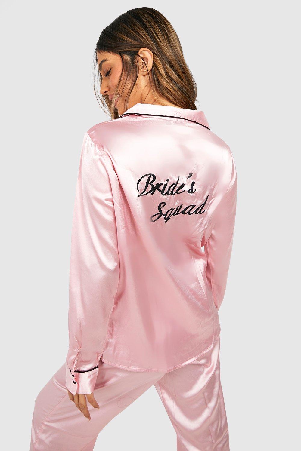 Boohoo pink best sale satin pyjamas